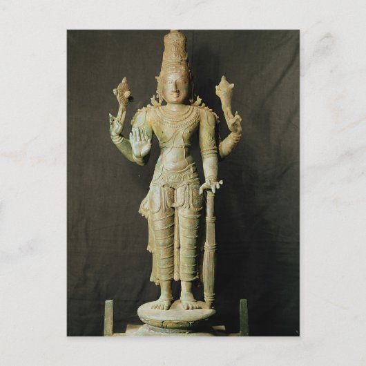 Vishnu, Late Chola Postkarte (Vorderseite)