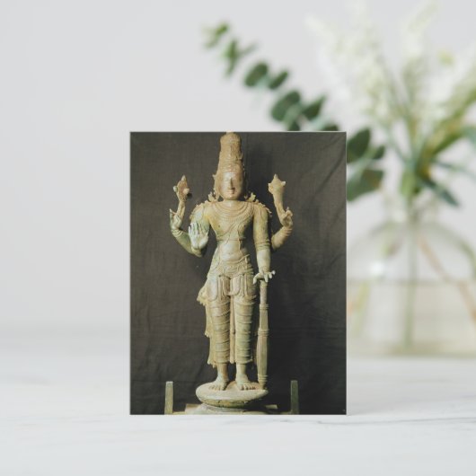 Vishnu, Late Chola Postkarte (Stehend Vorderseite)