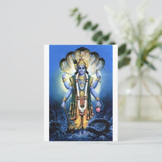 Vishnu Postkarte (Stehend Vorderseite)