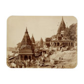 Vishnu Pud und andere Tempel, Benares (sepia Foto Magnet (Horizontal)