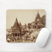 Vishnu Pud und andere Tempel, Benares (Sepia-Foto Mousepad (Mit Mouse)