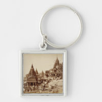 Vishnu Pud und andere Tempel, Benares (Sepia-Foto