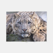 Vishnu Schnee-Leopard-Fleece-Decke Fleecedecke (Vorderseite (Horizontal))