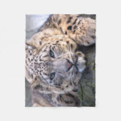 Vishnu Schnee-Leopard-Fleece-Decke Fleecedecke (Vorderseite)