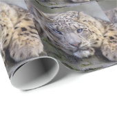 Vishnu Schnee-Leopard-Packpapier Geschenkpapier (Rolleneckpunkt)