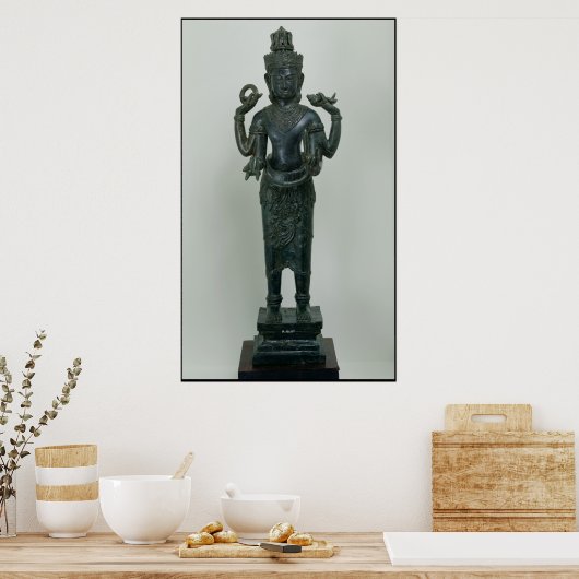 Vishnu-Statue in seiner dreifachen Form Poster (Küche)