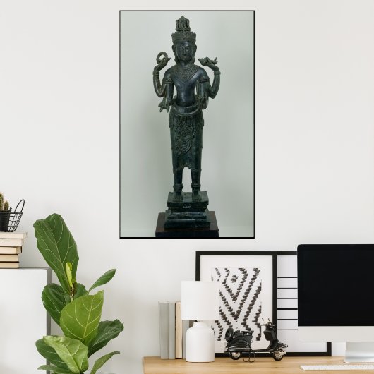 Vishnu-Statue in seiner dreifachen Form Poster (Heimbüro)