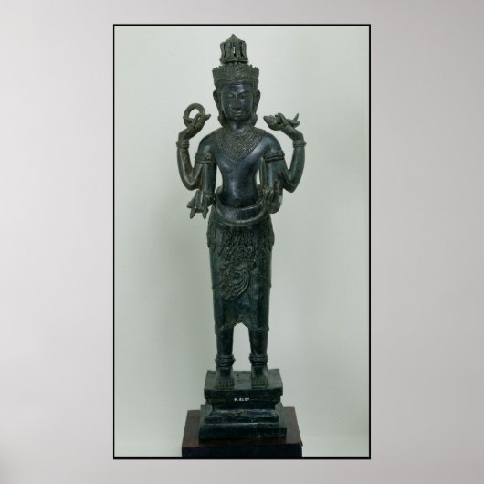 Vishnu-Statue in seiner dreifachen Form Poster (Vorne)