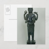 Vishnu-Statue in seiner dreifachen Form Postkarte (Vorne/Hinten)
