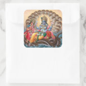 Vishnu u. Lakshmi Aufkleber - Version 2 (Tasche)