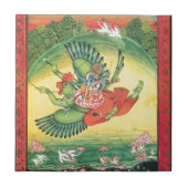 Vishnu und Lakshmi, die Garuda, das große reiten Fliese (Vorderseite)