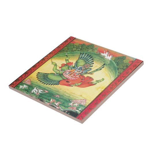 Vishnu und Lakshmi, die Garuda, das große reiten Fliese (Seite)