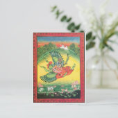 Vishnu und Lakshmi fahren Garuda, die großen Postkarte (Stehend Vorderseite)