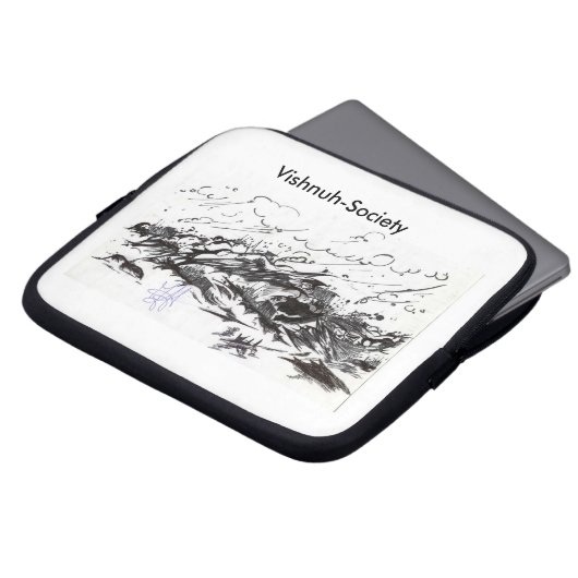 Vishnuh-Genootschap intocht vanuit zee Laptopschutzhülle (Vorne Oben)
