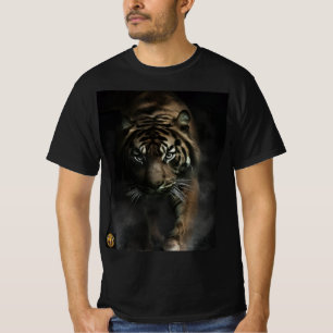 VISHNX Dark Majestic Tiger in Shadows Grafik-T-Shi T-Shirt