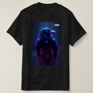 : VISHNX Neon Cosmic Crow T-Shirt