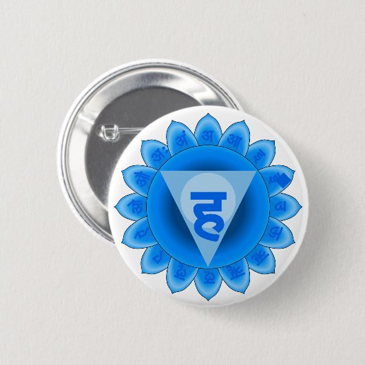 Vishuddha die Kehle Chakra Button (Vorne & Hinten)