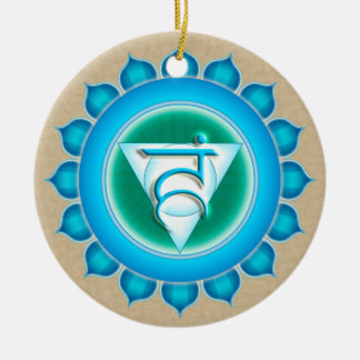 Vishuddha oder Throat 5. Chakra Keramik Ornament