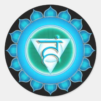 Vishuddha oder Throat 5. Chakra Runder Aufkleber