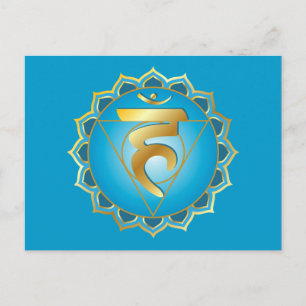 Vishuddhi oder Rachenchakra Postcard Postkarte