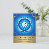 Vishuddhi oder Throat Chakra Postcard Postkarte (Stehend Vorderseite)