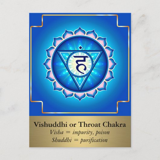 Vishuddhi oder Throat Chakra Postcard Postkarte (Vorderseite)