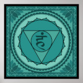 Vishuddhi oder throat chakra poster (Vorne)