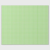 Vishy Checkered Gentle Pastel Green White Kariert Geschenkpapier (Flach)