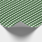 Vishy Checkered Green White Kariert Geschenkpapier (Ecke)