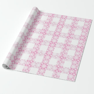 Vishy Checkered Pink White Lace Kariert Wrapping P Geschenkpapier