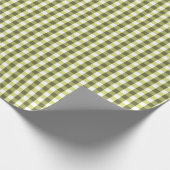 Vishy Checkered Spring Green White Kariert Geschenkpapier (Ecke)