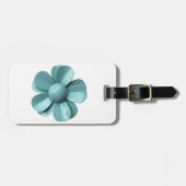 Visible Blue Daisy Blossom MOD Retro Blume Gepäckanhänger (Vorderseite horizontal)