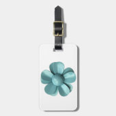 Visible Blue Daisy Blossom MOD Retro Blume Gepäckanhänger (Vorderseite vertikal)
