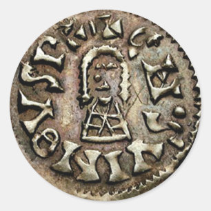 Visigoth Chindaswinth Gold Coin Obverse Runder Aufkleber