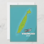 Visingsö Schweden Vintages Reiseplakat. (Rückseite)