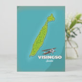 Visingsö Schweden Vintages Reiseplakat. (Stehend Vorderseite)