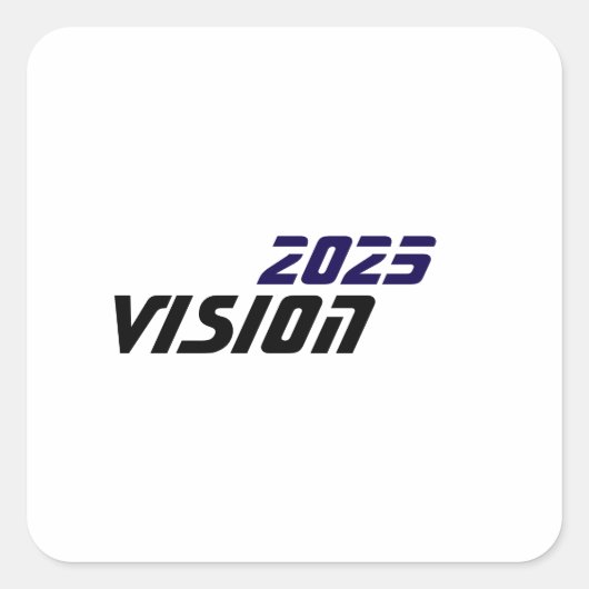 Vision 2025 quadratischer aufkleber (Vorderseite)
