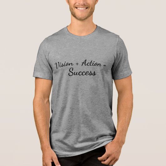 Vision + Aktion = Erfolg Tri-Blend Shirt (Vorderseite)