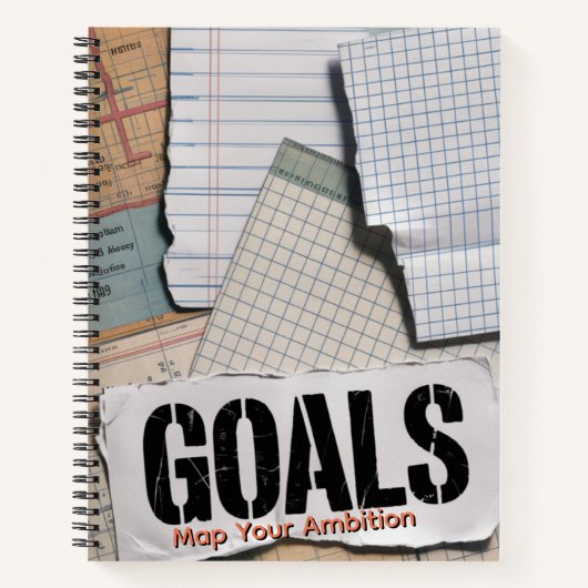 Vision Board Collage | Zerrissenes Papier & Stempe Notizblock (Vorderseite)