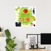 Vision Board für eine perfekte Gesundheit Poster (Heimbüro)