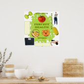 Vision Board für eine perfekte Gesundheit Poster (Küche)