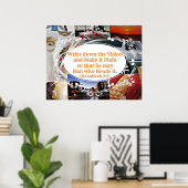 Vision-Board mit Bibel-Vers Schreiben Sie sich das Poster (Heimbüro)