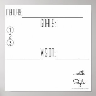 Vision Board..mit Stil Poster
