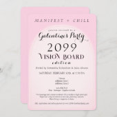 Vision Board Party Networking Galentine's Party Einladung (Vorne/Hinten)