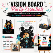 Vision Board Station Party Schild