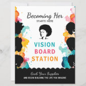 Vision Board Station Party Sign (Vorderseite)