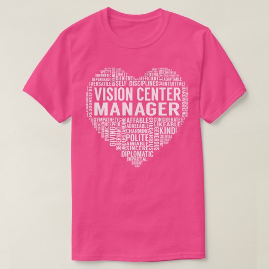 Vision Center Manager Herz T-Shirt (Design vorne)