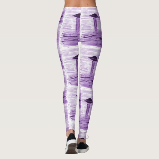 VISION-D8 - Ufo Art von EelKat - lila Leggings (Rückseite)