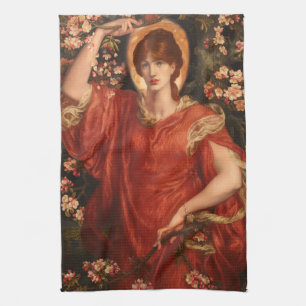 Vision der Fiammetta (von Dante Gabriel Rossetti) Geschirrtuch