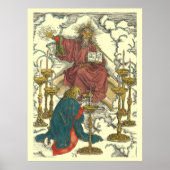 Vision der sieben Leuchter von Albrecht Dürer Poster (Vorne)